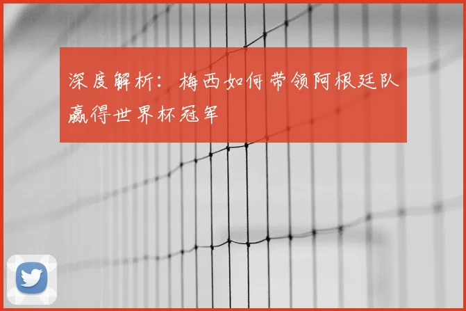深度解析：梅西如何带领阿根廷队赢得世界杯冠军